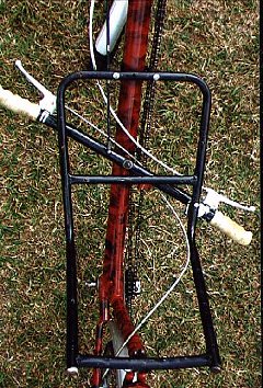 Top view of handlebars