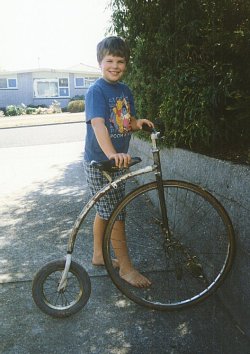 Chris beside bike