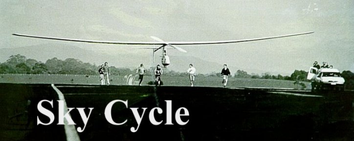 In the early morning of 4th October, 1991, Susan Gray powers the Sky Cycle into the air for a flight of nearly 200 metres, while the attention of the entire Sky Cycle team was focussed on the historic feat of a brave young lady. 