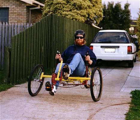 Front view on trike