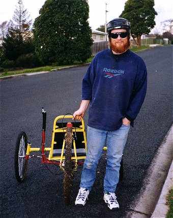 Andrew holding trike